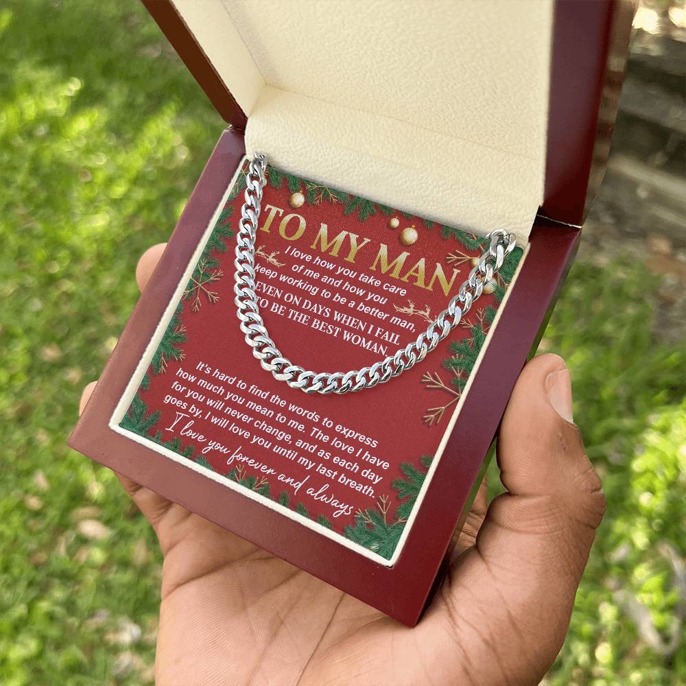 Gift for my Man:Never Change-Cuban Link