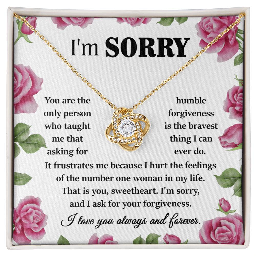 I'm Sorry-Your Forgiveness-Love Knot Necklace