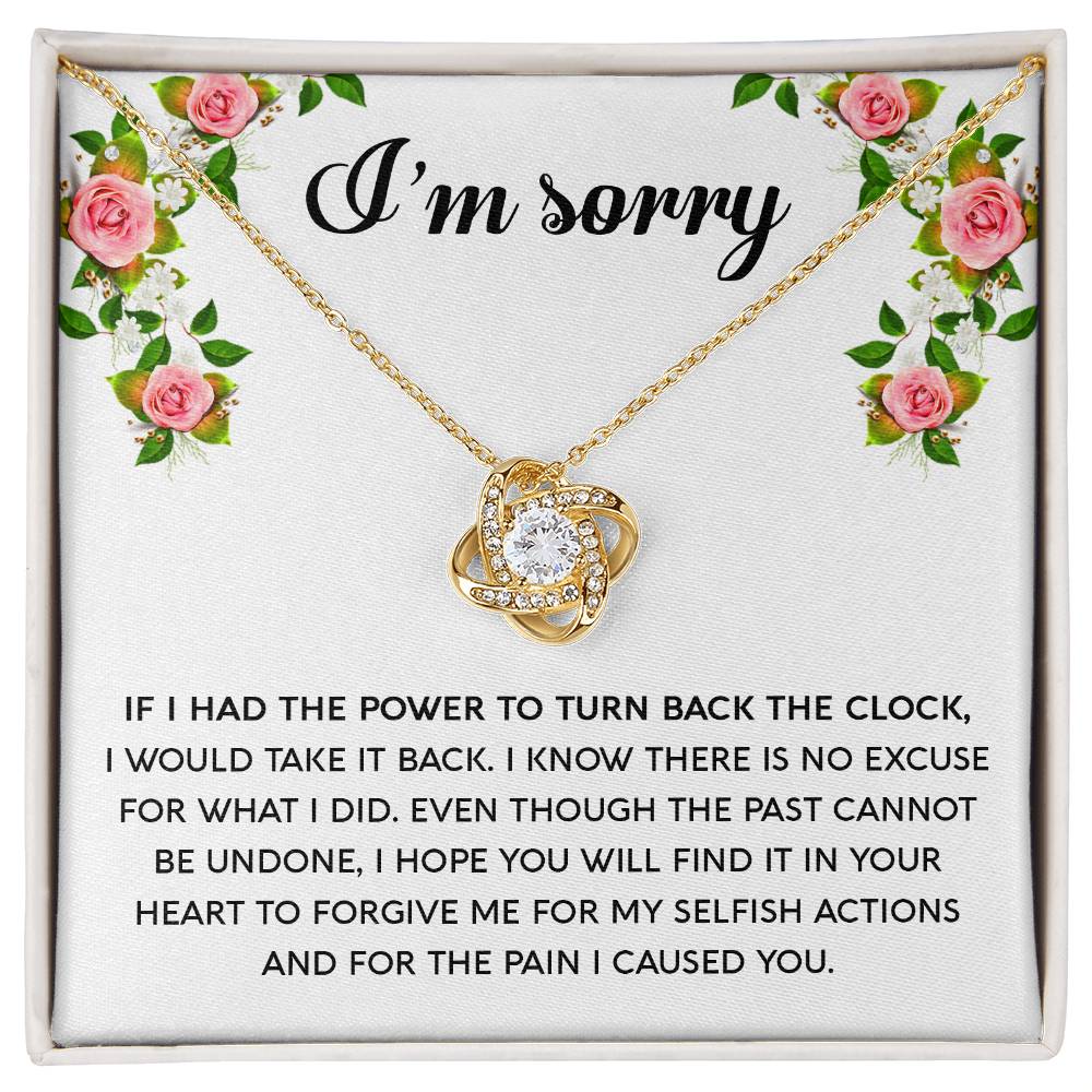 I'm Sorry-Make It Right -Love Knot Necklace