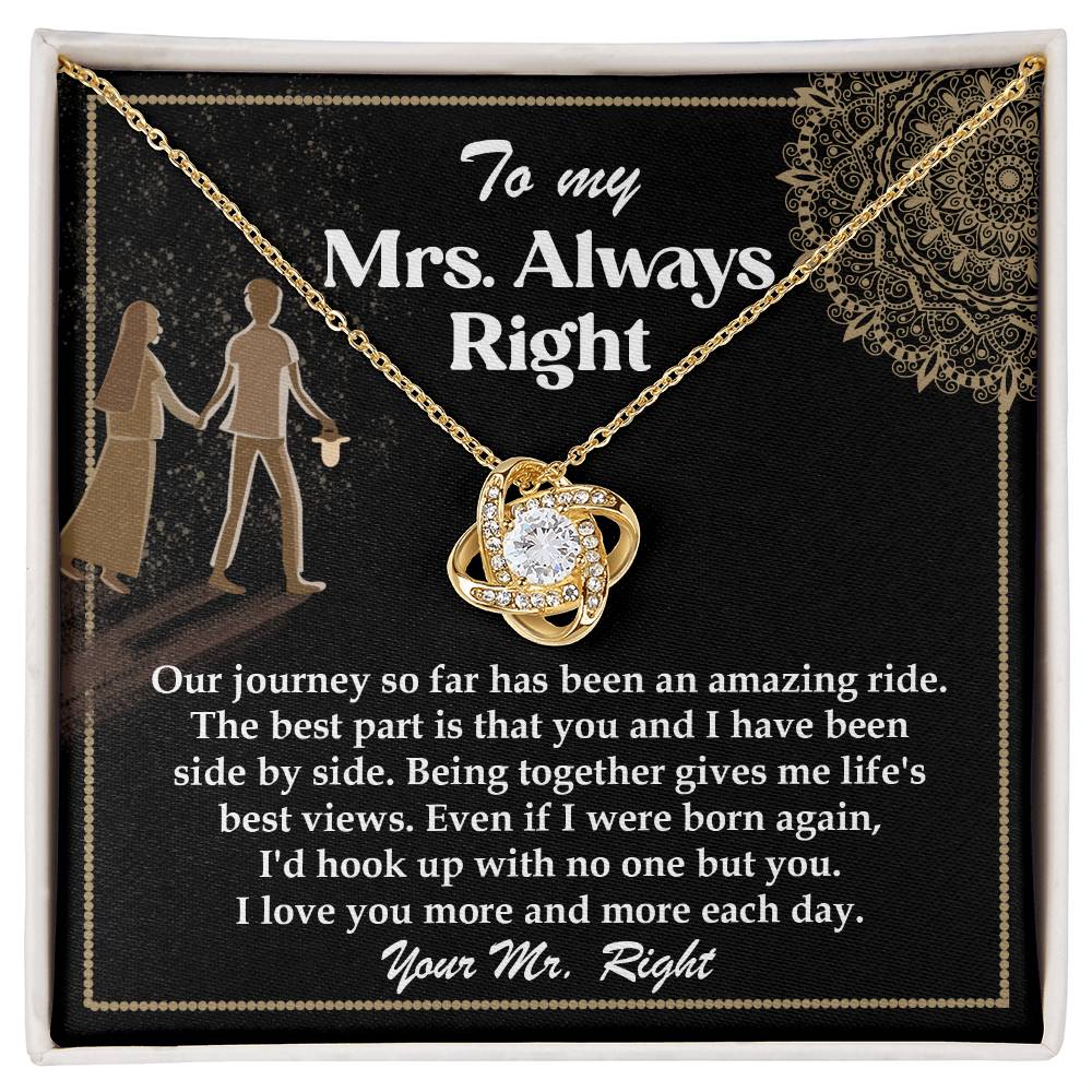 Gift For Wife-Always Right-Love Knot Necklace