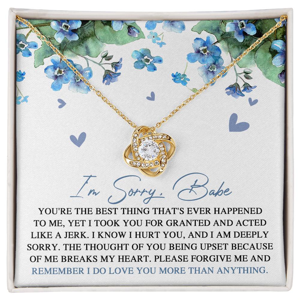 I"m Sorry-More Than Anything-Love Knot Necklace