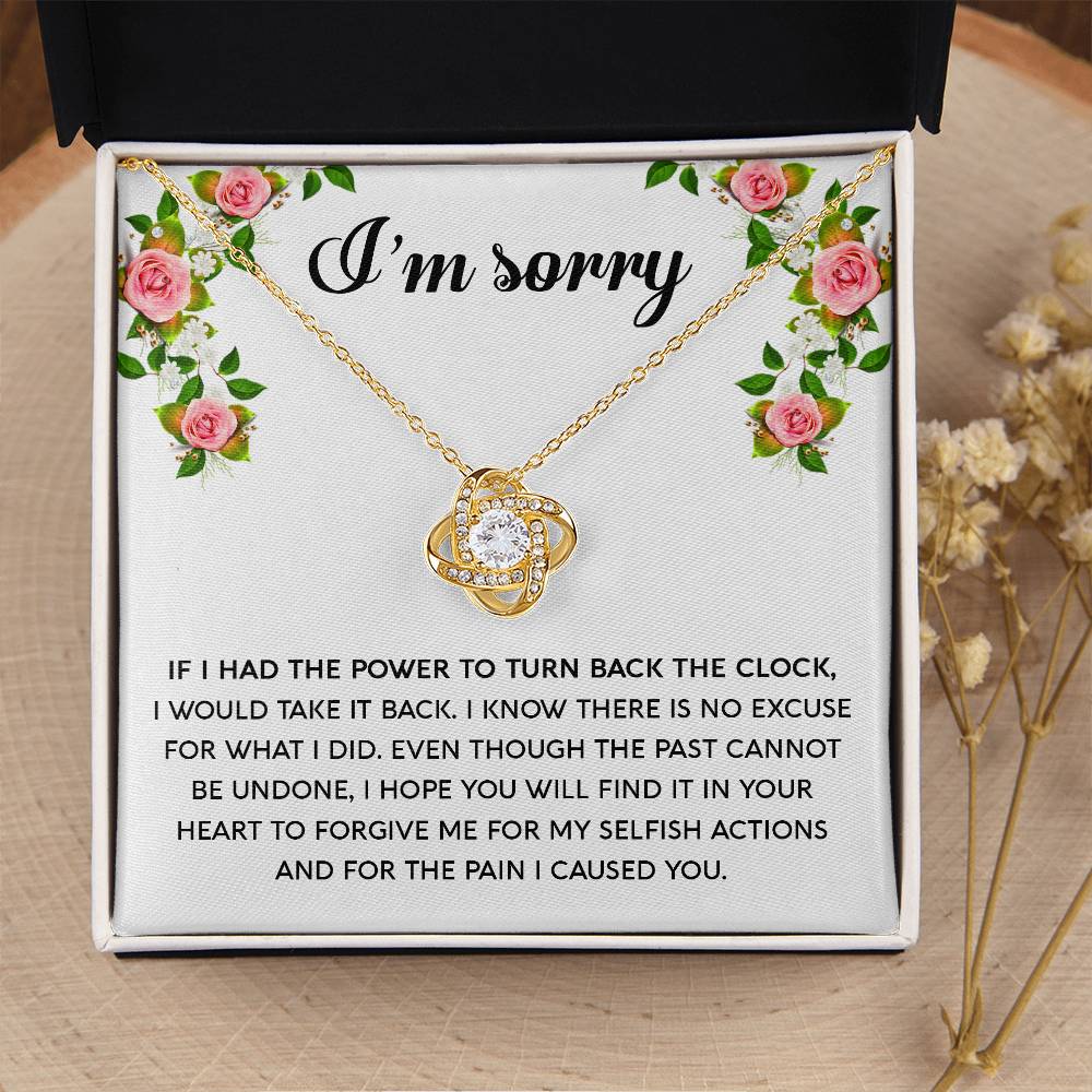 I'm Sorry-Make It Right -Love Knot Necklace