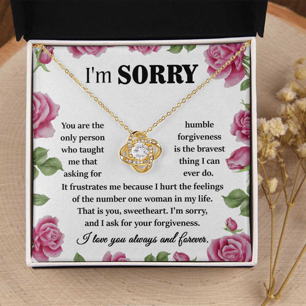 I'm Sorry-Your Forgiveness-Love Knot Necklace