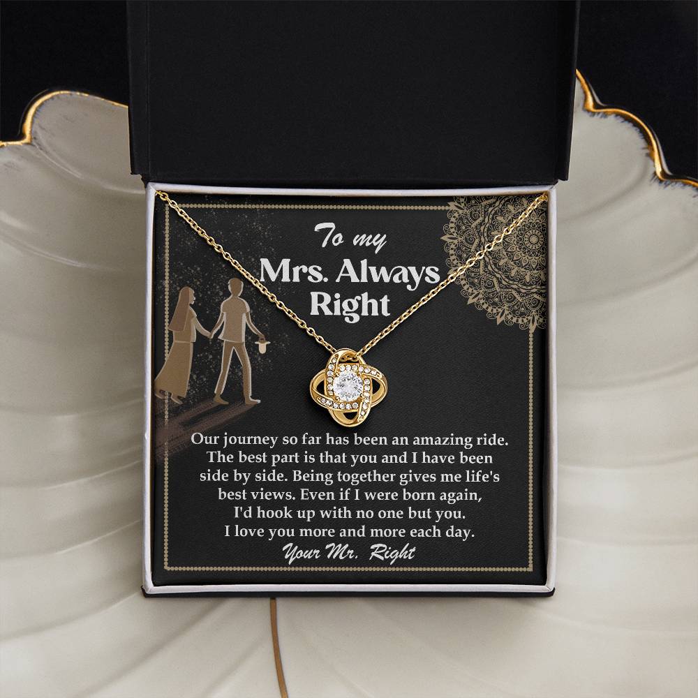 Gift For Wife-Always Right-Love Knot Necklace