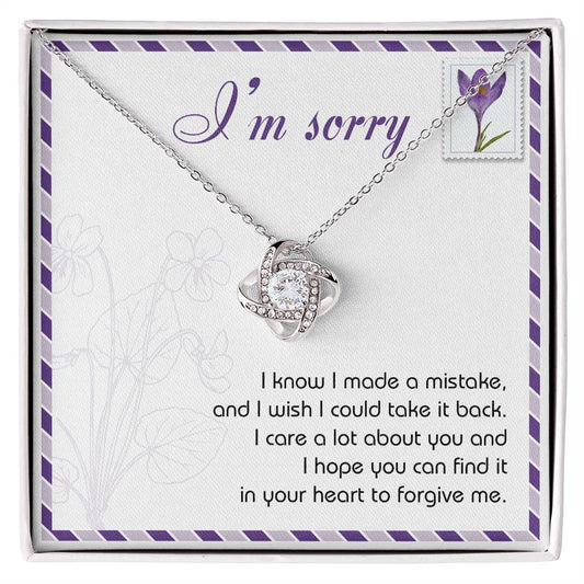 I'm Sorry-Take It Back-Love Knot Necklace