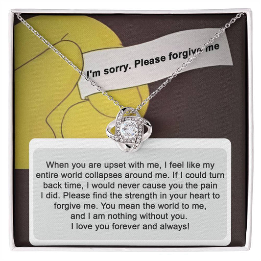 I'M SORRY-Nothing without You-Love Knot Necklace