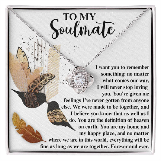 Soulmate-Given Me Feelings-Love Knot Necklace