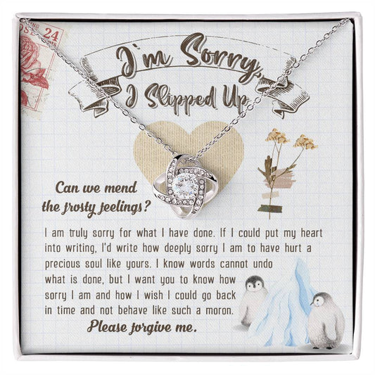 I'm Sorry-Precious Soul-Love Knot Necklace