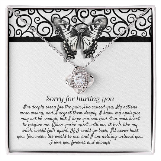 SORRY-Nothing Without You-Love Knot Necklace