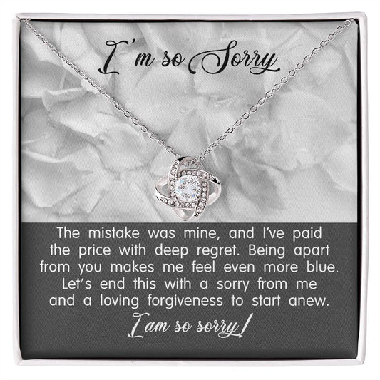 I'm Sorry-With Deep Regret-Love Knot necklace