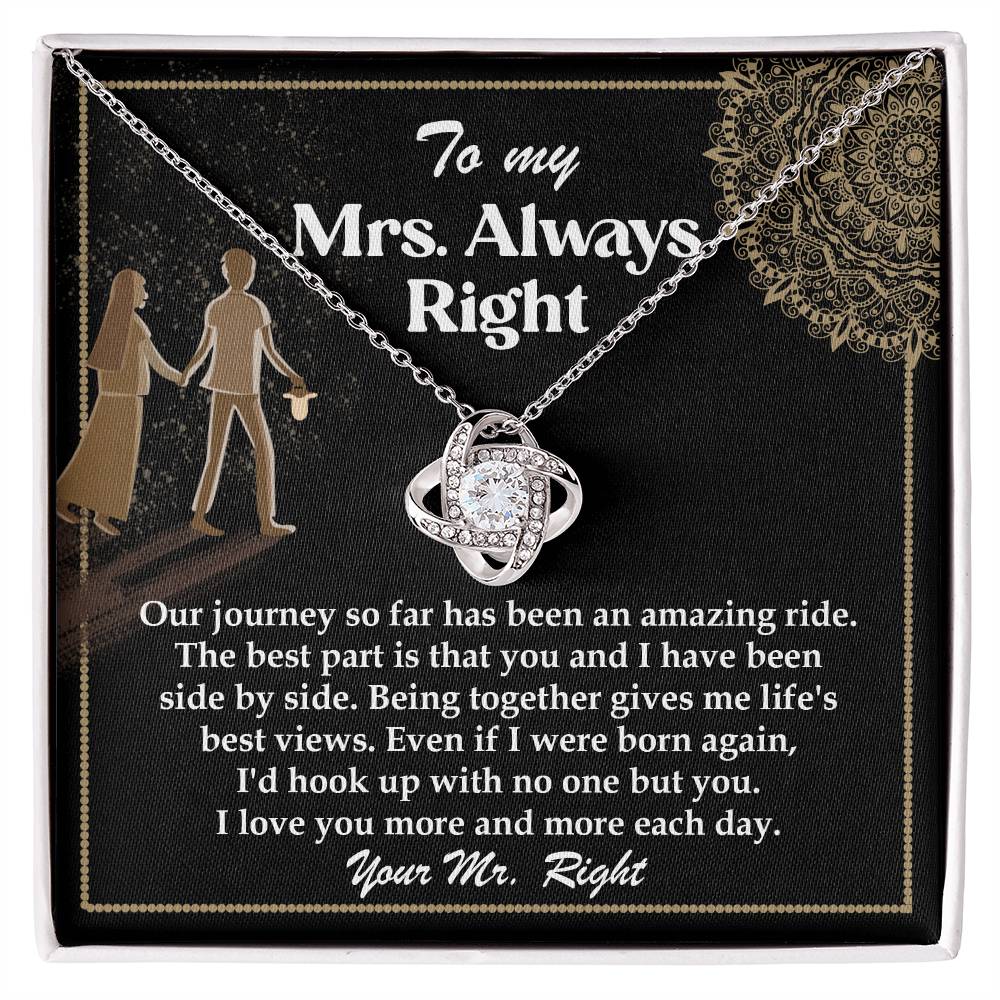 Gift For Wife-Always Right-Love Knot Necklace