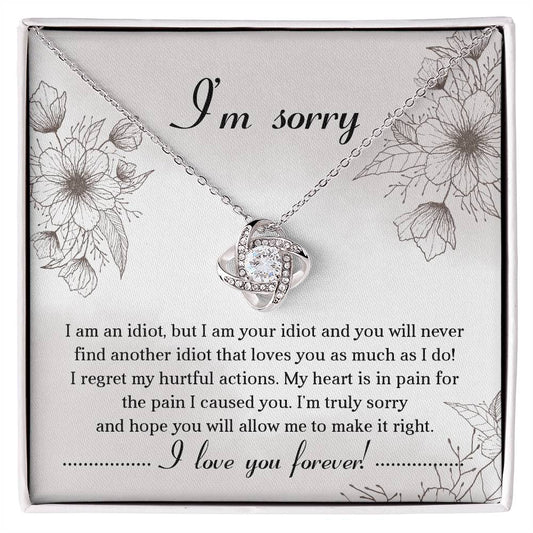 Sorry-For The Pain-Love Knot Necklace