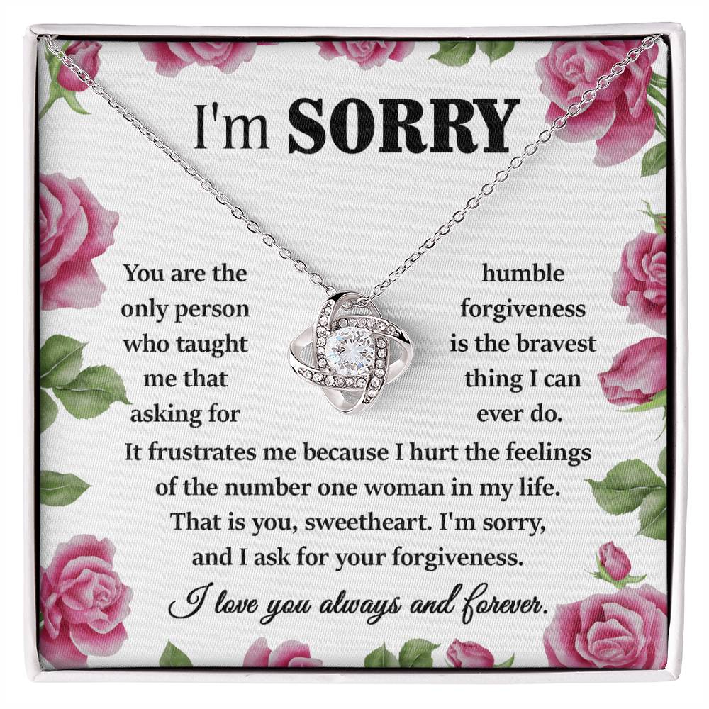 I'm Sorry-Your Forgiveness-Love Knot Necklace