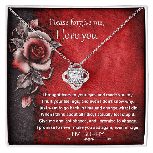 I'm Sorry-One Last Chance-Love Knot Necklace