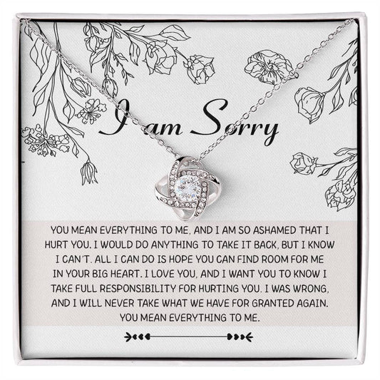 I'm Sorry-Your Big Heart-Love Knot Necklace