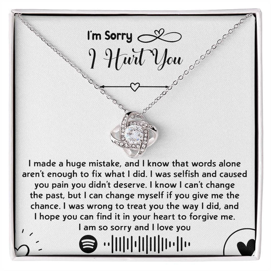 I'm Sorry-You Didn't Deserve-Love Knot Necklace