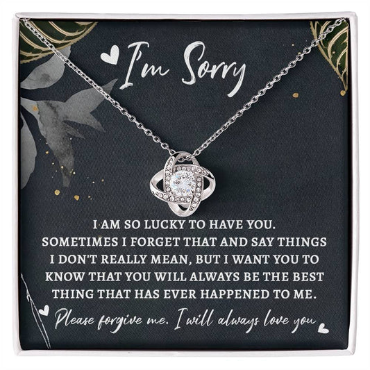 I'm Sorry-The Best Thing-Love Knot Necklace