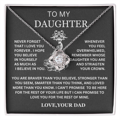 Gift For Daughter-"Never Forger I Love You Forever"-LK