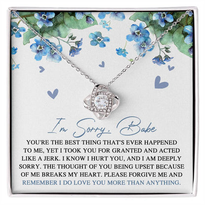 I"m Sorry-More Than Anything-Love Knot Necklace