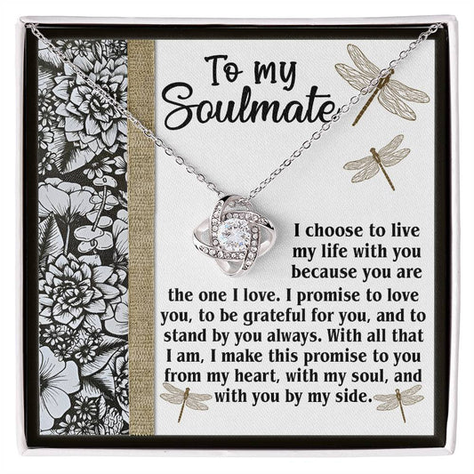 Soulmate-Make This Promise-Love Knot Necklace