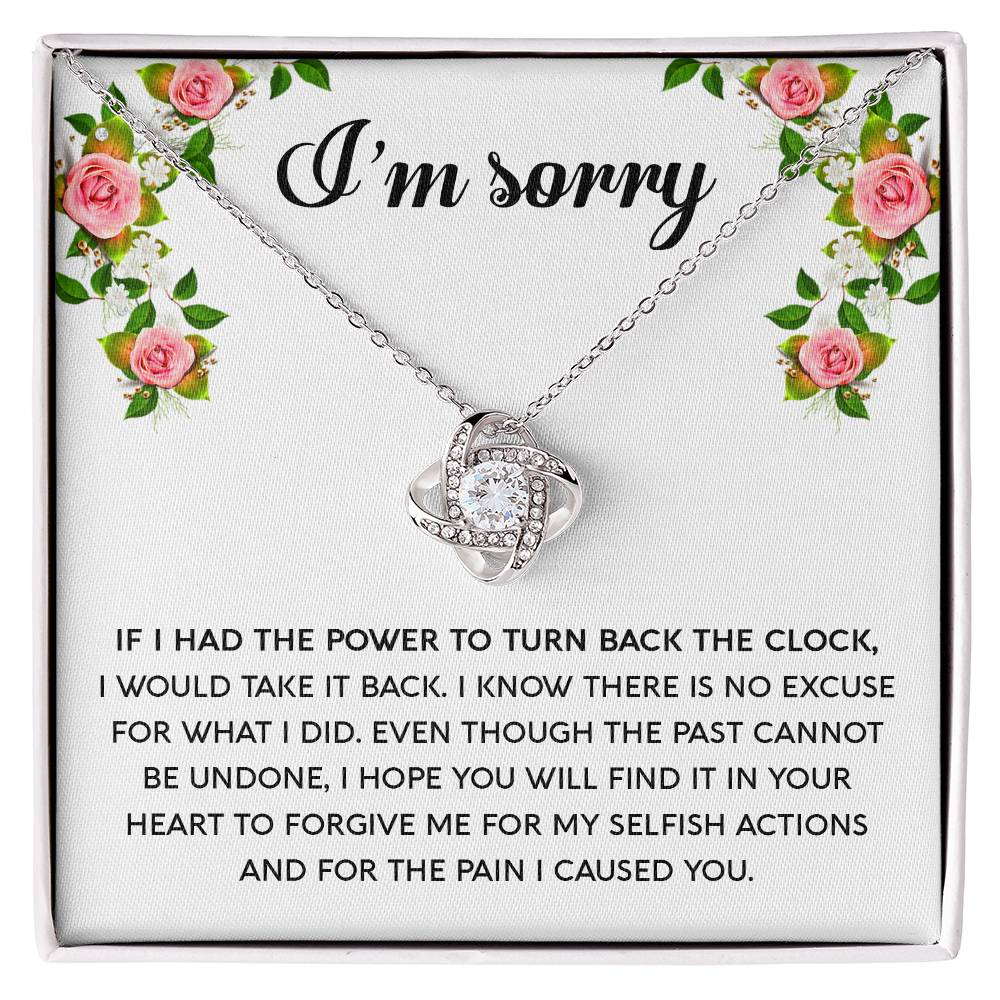 I'm Sorry-Make It Right -Love Knot Necklace