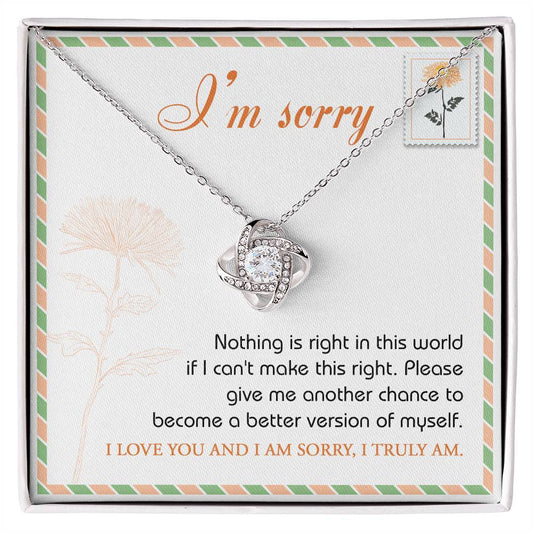 I'm Sorry-Another Chance-Love Knot Necklace