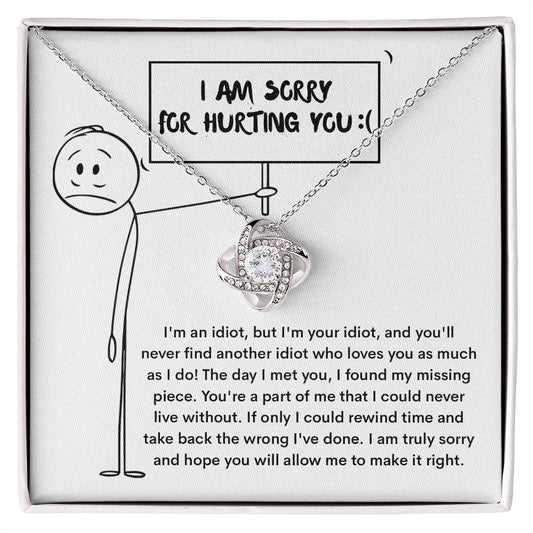 I'm Sorry-Missing Piece-Love Knot Necklace