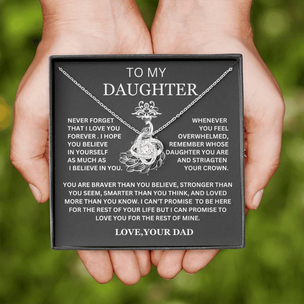 Gift For Daughter-"Never Forger I Love You Forever"-LK