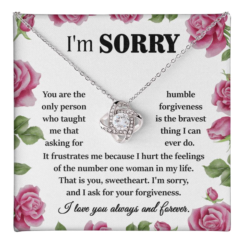 I'm Sorry-Your Forgiveness-Love Knot Necklace