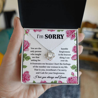 I'm Sorry-Your Forgiveness-Love Knot Necklace