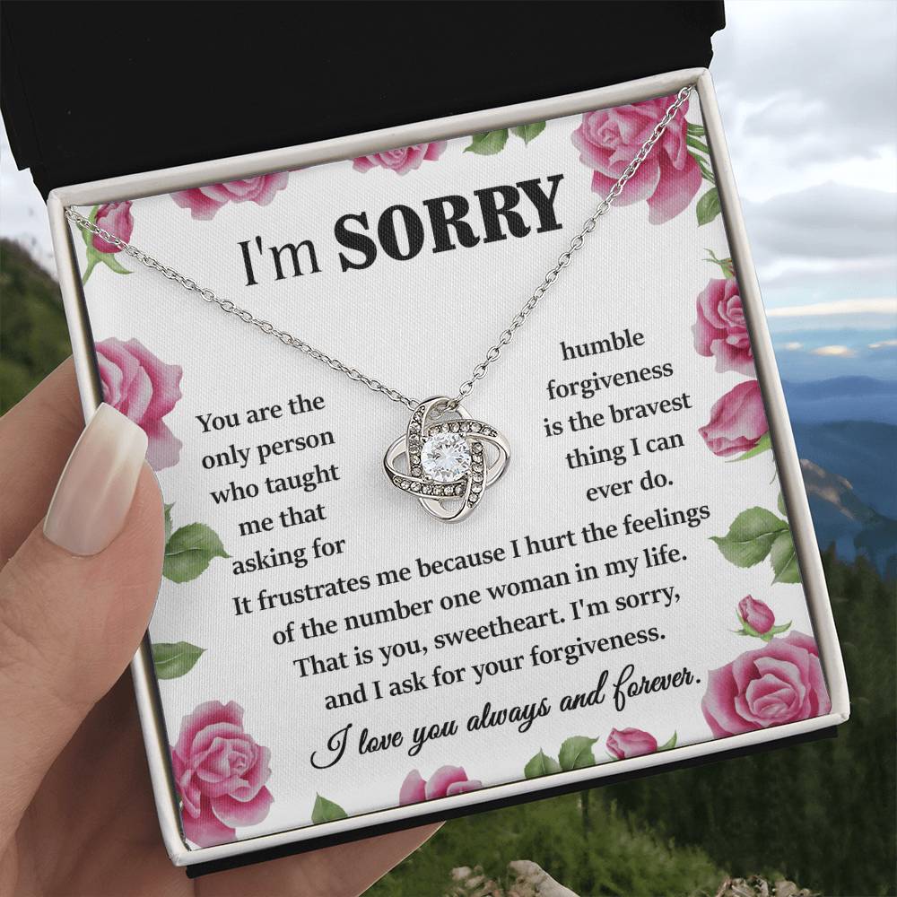 I'm Sorry-Your Forgiveness-Love Knot Necklace