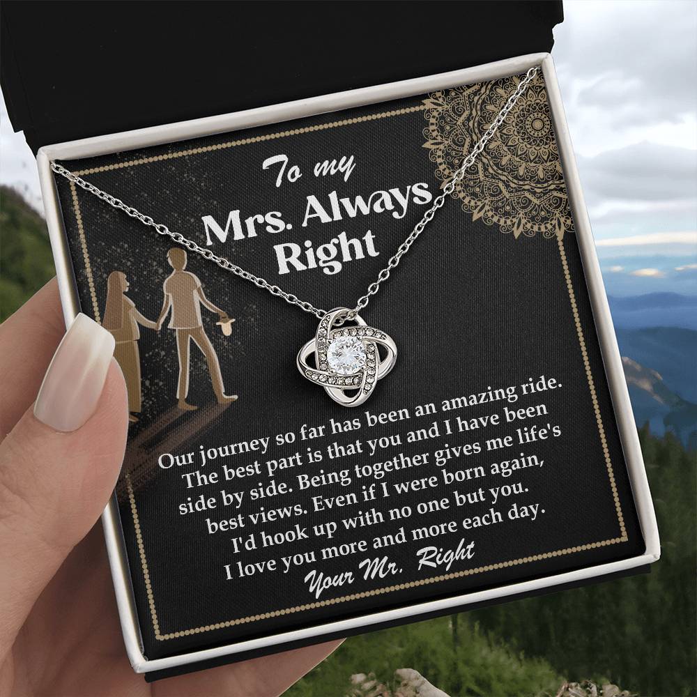 Gift For Wife-Always Right-Love Knot Necklace