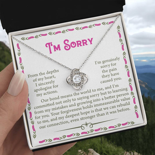 I'm Sorry-A Better Person-Love Knot Necklace