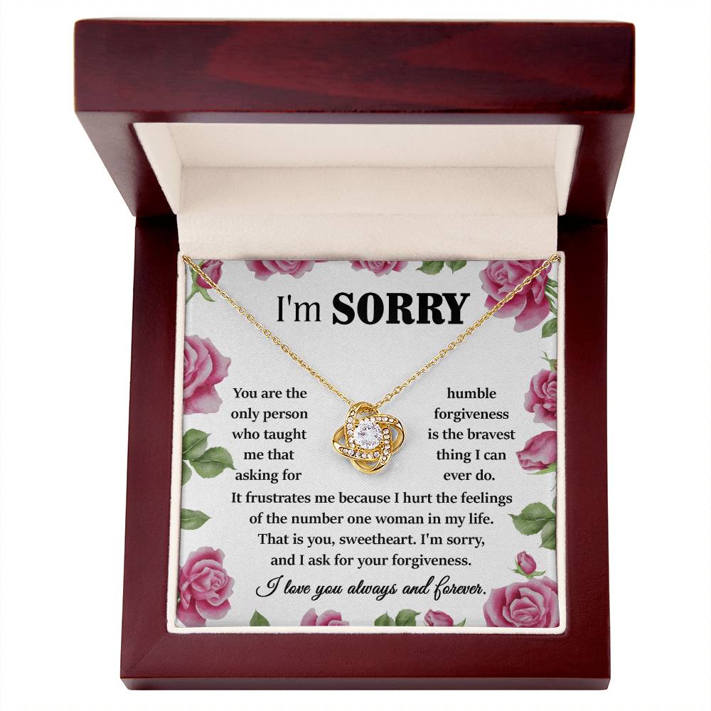 I'm Sorry-Your Forgiveness-Love Knot Necklace