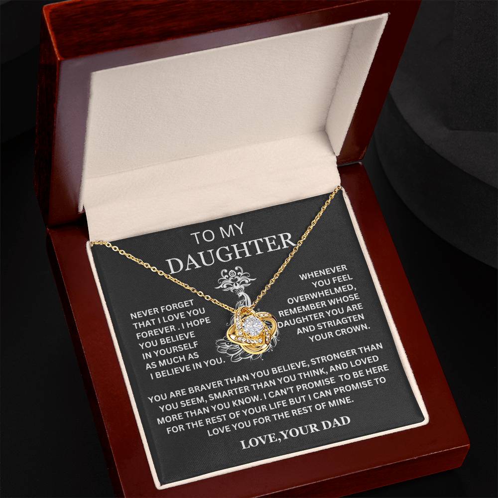 Gift For Daughter-"Never Forger I Love You Forever"-LK