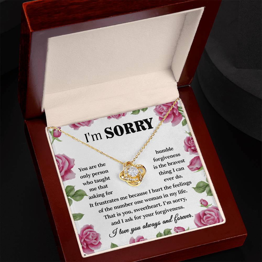 I'm Sorry-Your Forgiveness-Love Knot Necklace