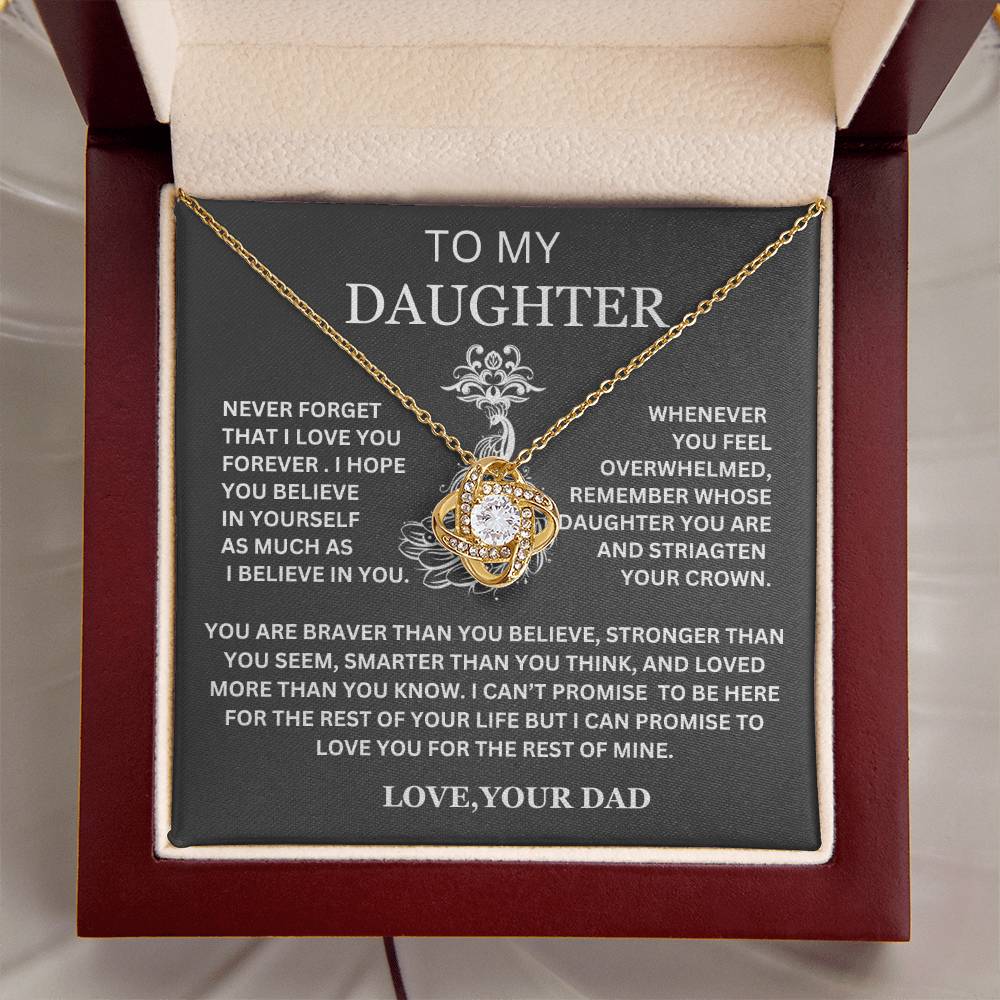 Gift For Daughter-"Never Forger I Love You Forever"-LK