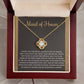 Gift for MAID OF HONOR-Kind of Friend-Love Knot Necklace