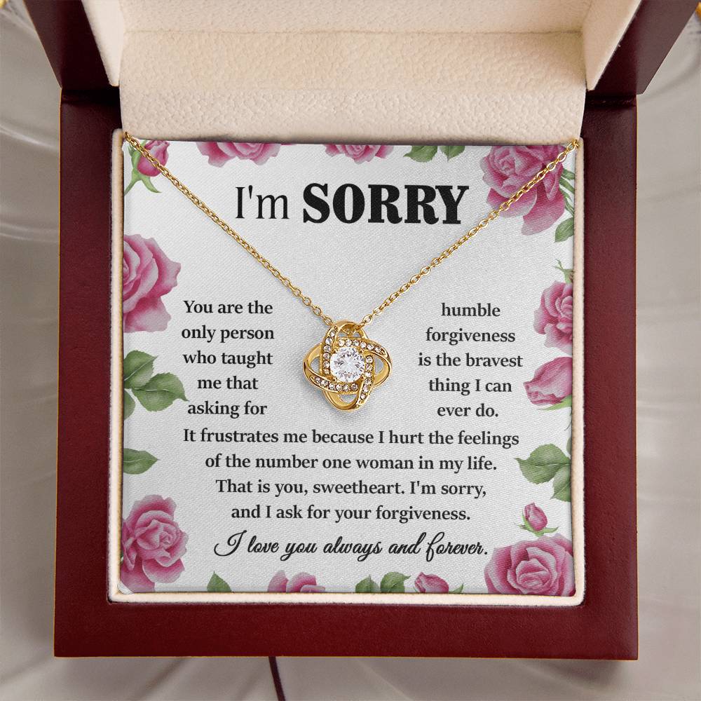 I'm Sorry-Your Forgiveness-Love Knot Necklace