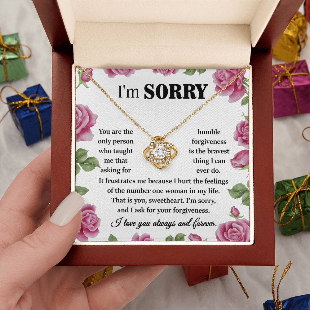 I'm Sorry-Your Forgiveness-Love Knot Necklace