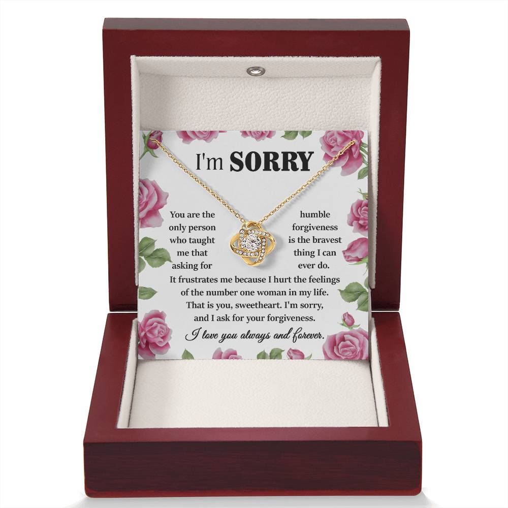 I'm Sorry-Your Forgiveness-Love Knot Necklace