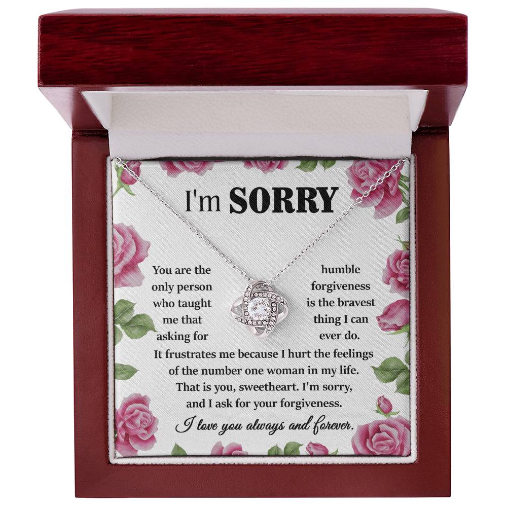 I'm Sorry-Your Forgiveness-Love Knot Necklace