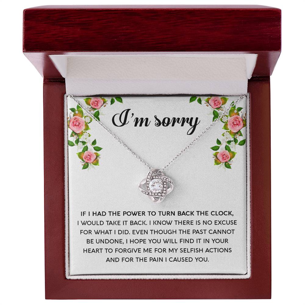 I'm Sorry-Make It Right -Love Knot Necklace