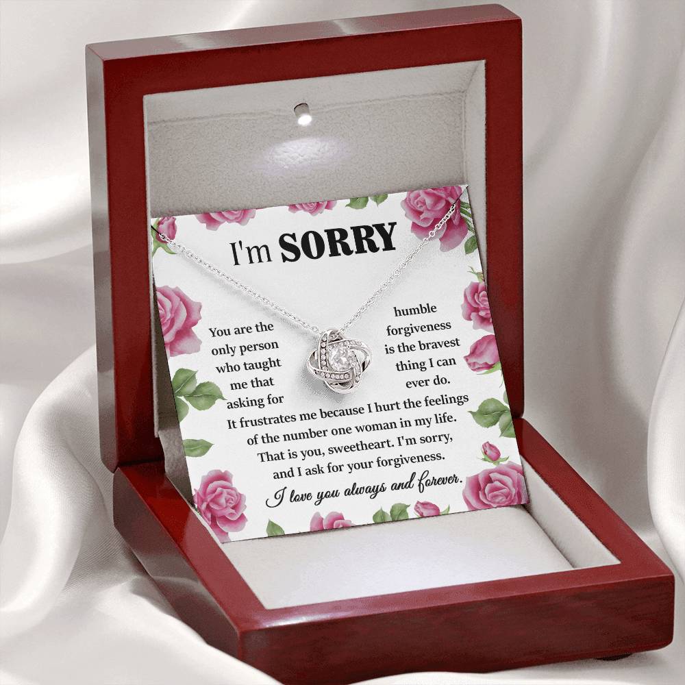 I'm Sorry-Your Forgiveness-Love Knot Necklace