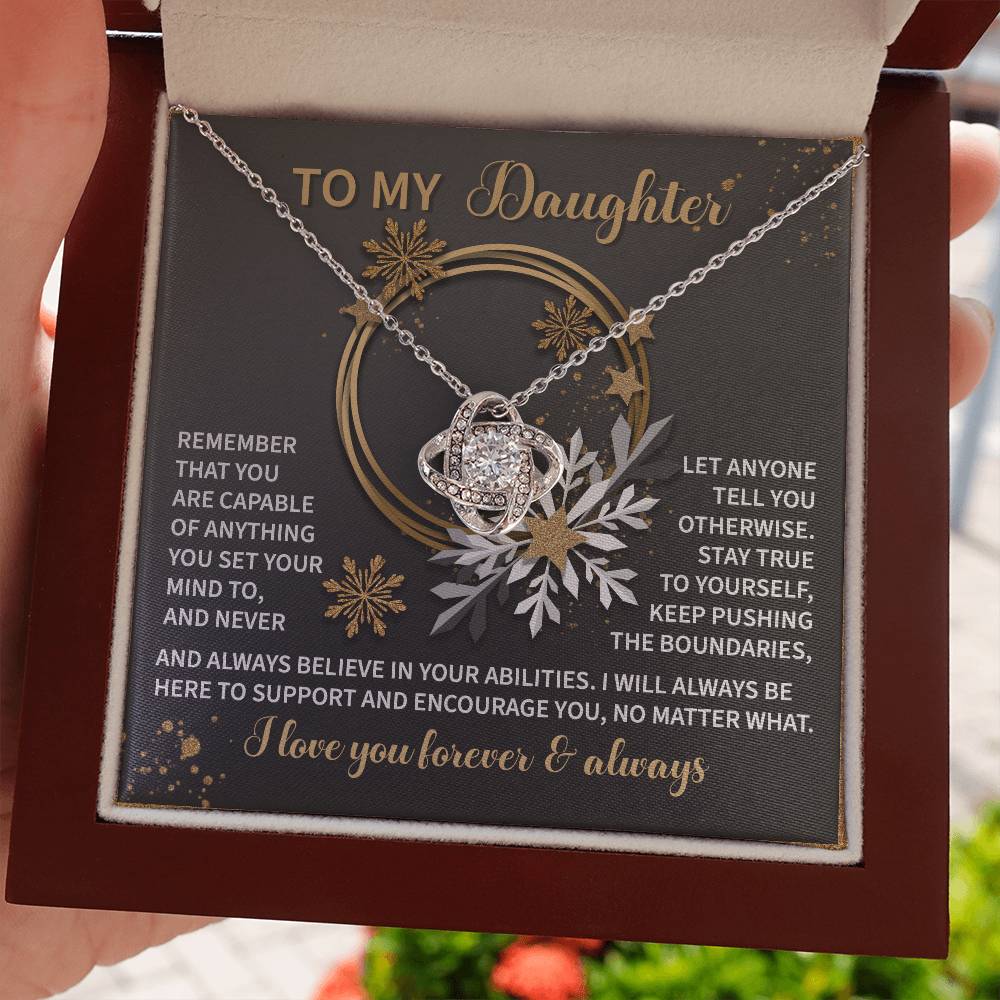 Gift for Daughter:Set Your Mind-Love Knot