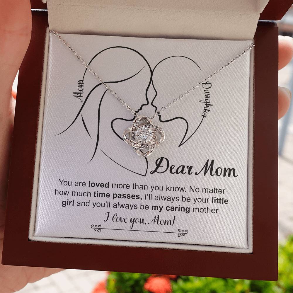 Gift For Mom-From Daughter-Your Little Girl-Love Knot Necklace