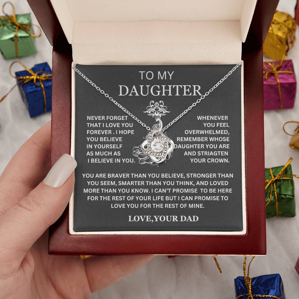 Gift For Daughter-"Never Forger I Love You Forever"-LK