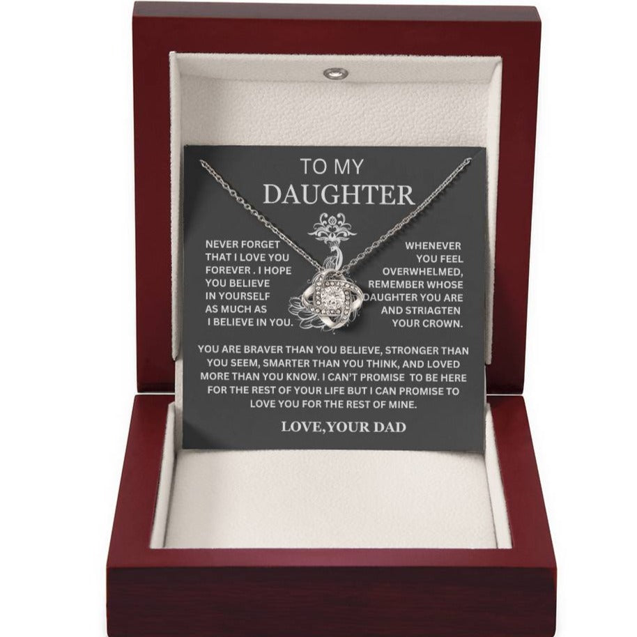 Gift For Daughter-"Never Forger I Love You Forever"-LK