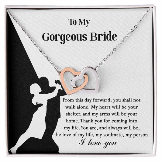 Gift For Bride From Best Man-Interlocking Hearts