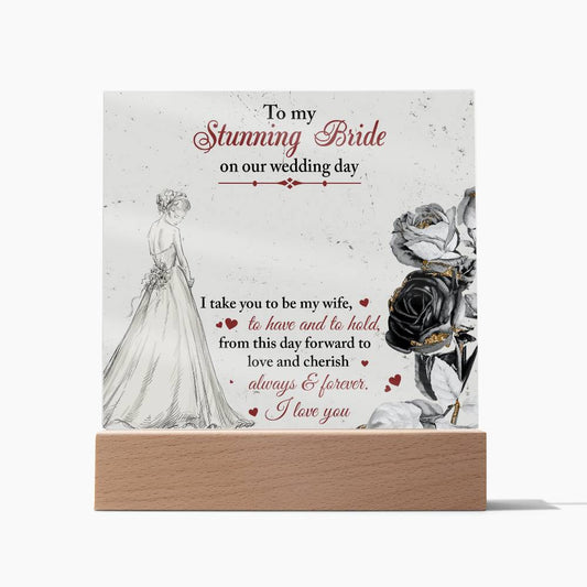 Gift For Bride from Future Husband-Square Plaque